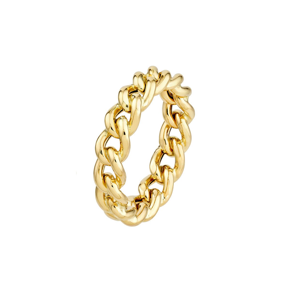 Birmingham Jewelry - 14K Yellow Gold Concave Open Curb Ring - Birmingham Jewelry