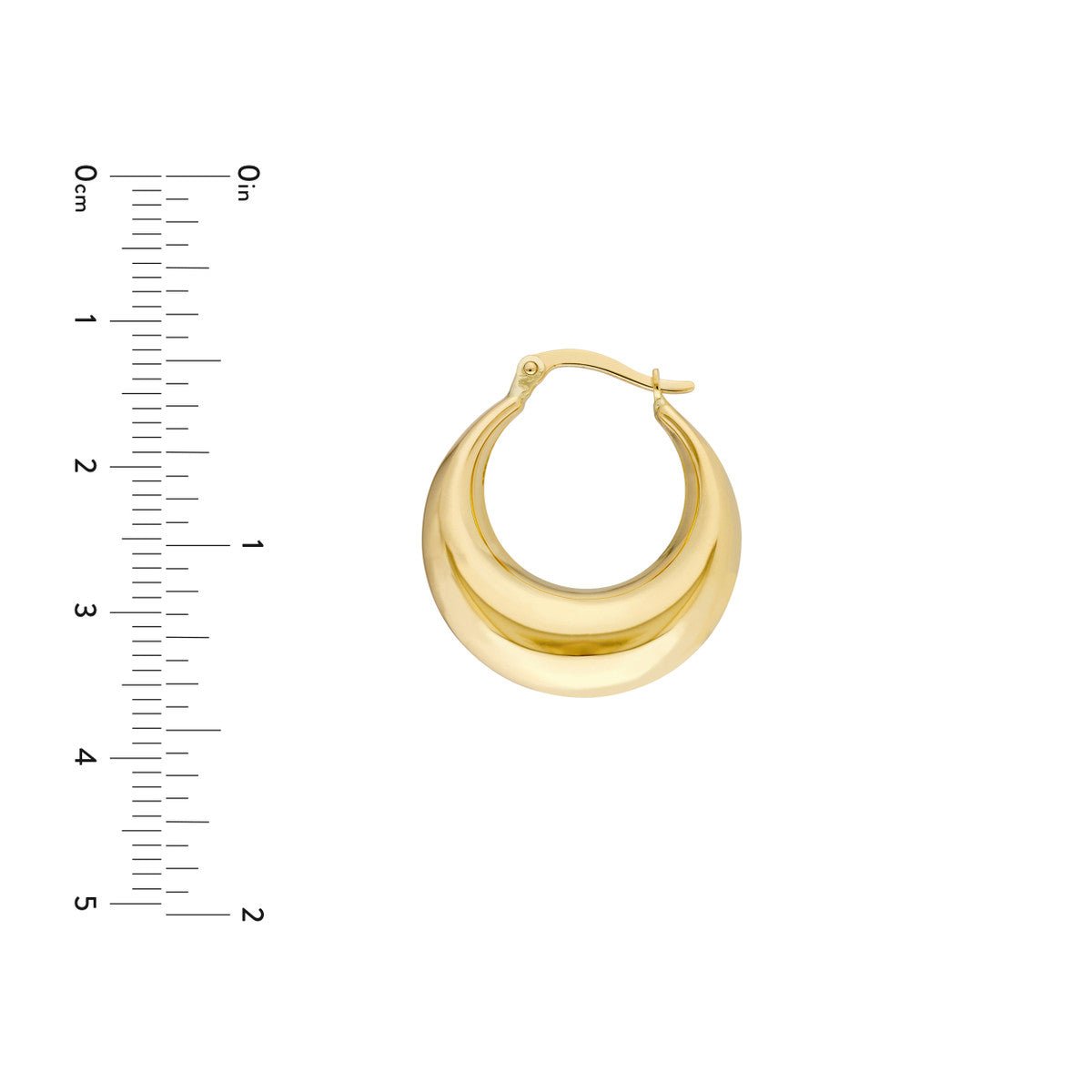 Birmingham Jewelry - 14K Yellow Gold Crescent Hoop Earrings - Birmingham Jewelry