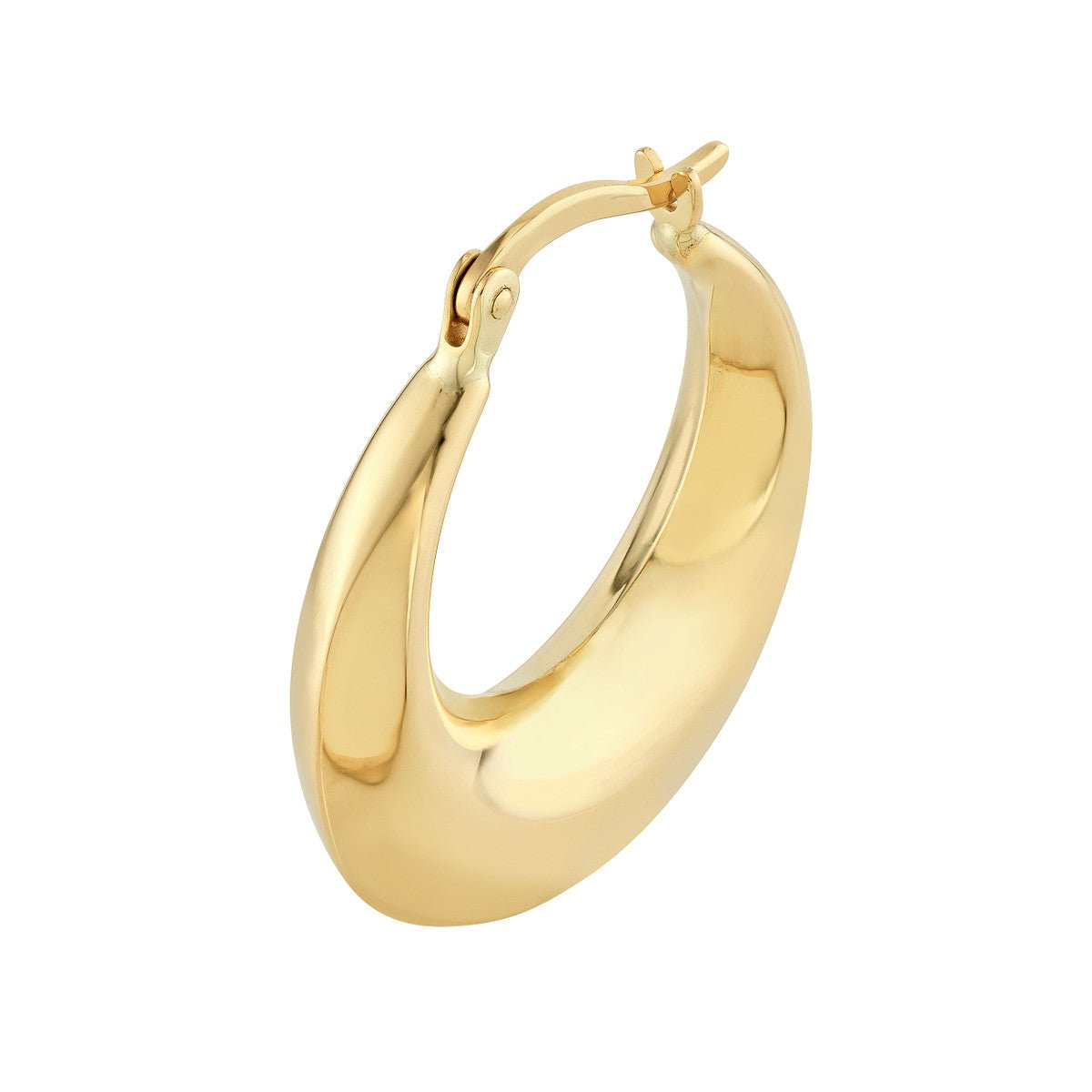 Birmingham Jewelry - 14K Yellow Gold Crescent Hoop Earrings - Birmingham Jewelry