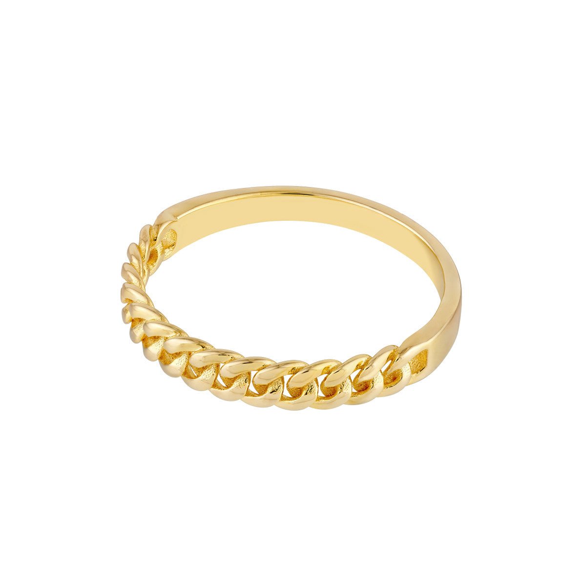 14K Yellow Gold Curb Chain Design Ring Birmingham Jewelry Ring Birmingham Jewelry 