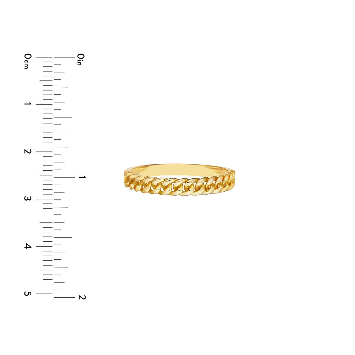 14K Yellow Gold Curb Chain Design Ring Birmingham Jewelry Ring Birmingham Jewelry 
