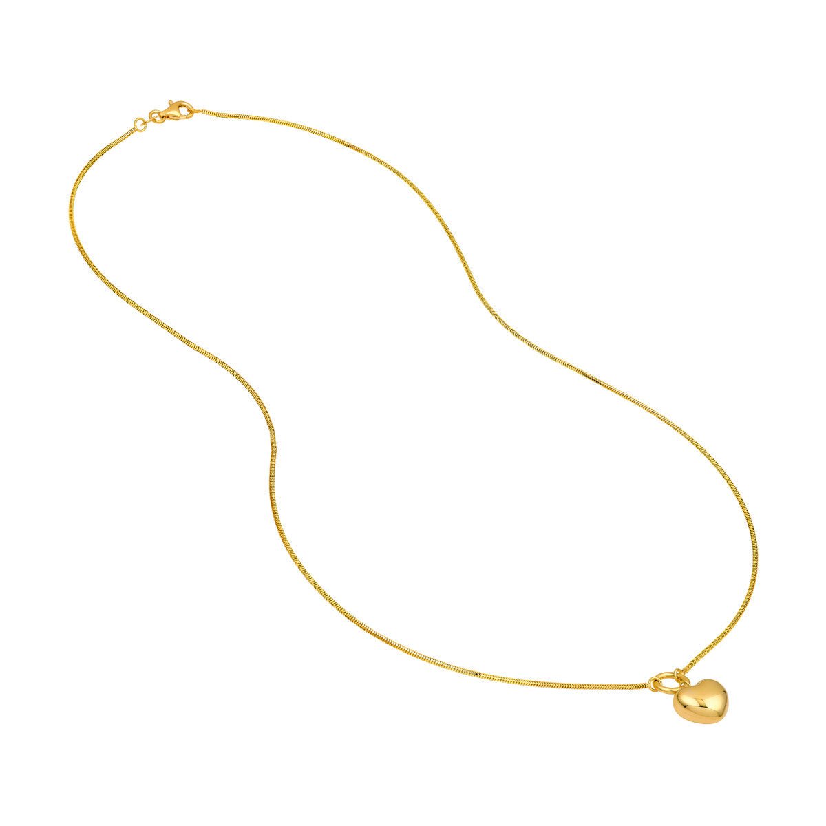 Birmingham Jewelry - 14K Yellow Gold Dangle Heart Necklace - Birmingham Jewelry
