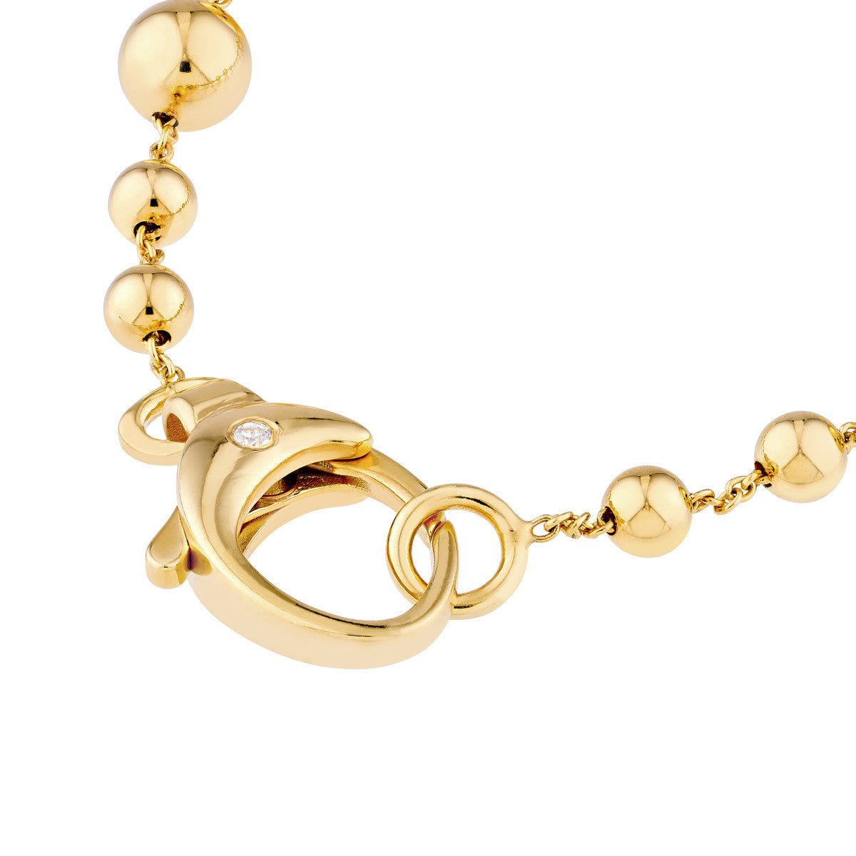 Birmingham Jewelry - 14K Yellow Gold Diamond Bead Station Bracelet - Birmingham Jewelry