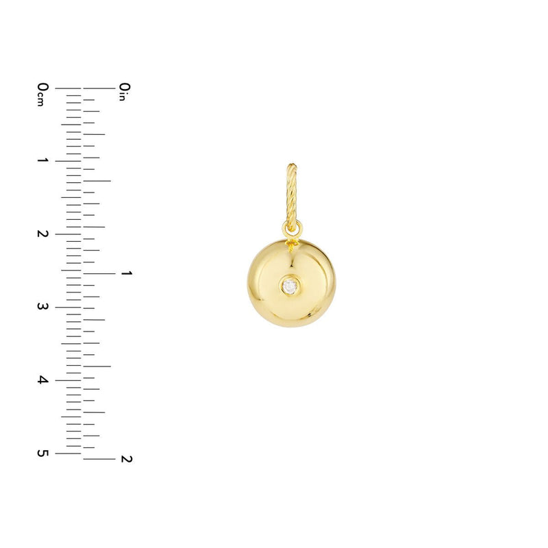 Birmingham Jewelry - 14K Yellow Gold Diamond Circle Bead Charm - Birmingham Jewelry