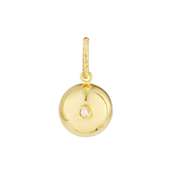 Birmingham Jewelry - 14K Yellow Gold Diamond Circle Bead Charm - Birmingham Jewelry