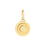 Birmingham Jewelry - 14K Yellow Gold Diamond Concentric Round Pendant - Birmingham Jewelry