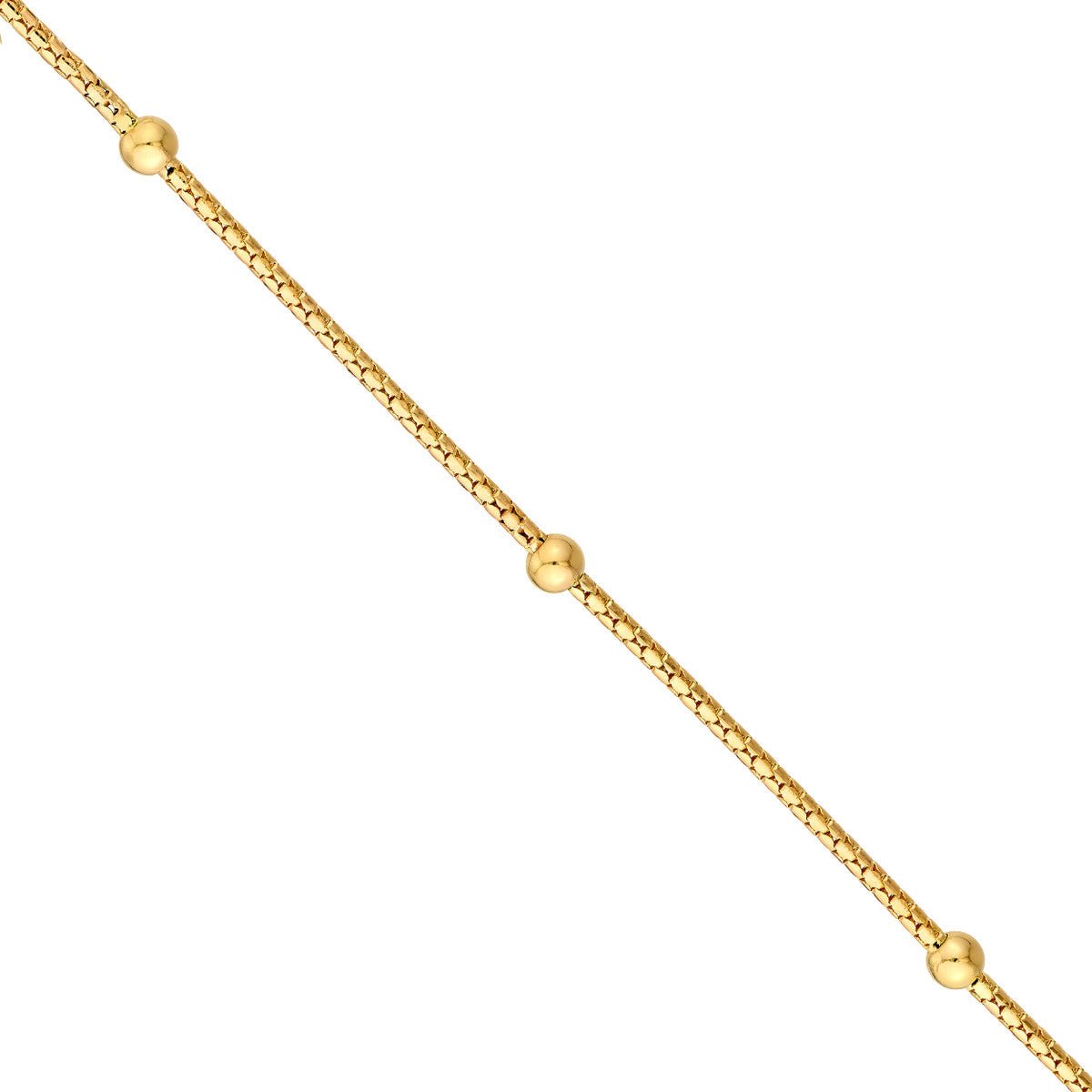 Birmingham Jewelry - 14K Yellow Gold Diamond Cut Beaded Popcorn Chain - Birmingham Jewelry