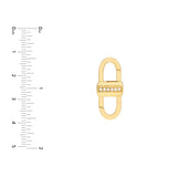 Birmingham Jewelry - 14K Yellow Gold Diamond Double Sided Buckle Push Lock - Birmingham Jewelry