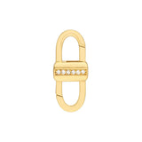 Birmingham Jewelry - 14K Yellow Gold Diamond Double Sided Buckle Push Lock - Birmingham Jewelry