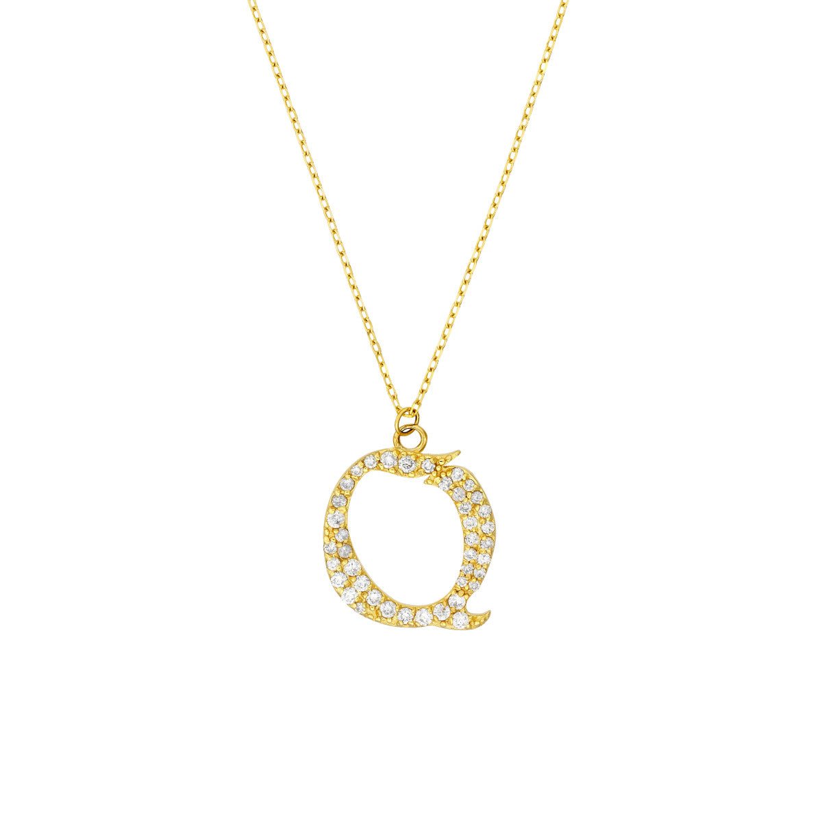 Birmingham Jewelry - 14K Yellow Gold Diamond Gothic Necklace - Birmingham Jewelry
