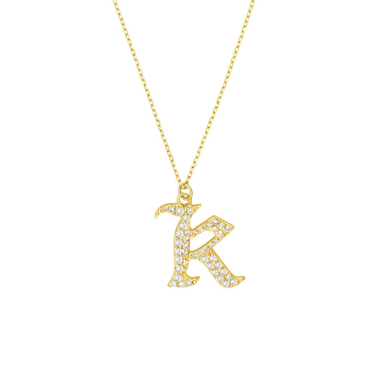 Birmingham Jewelry - 14K Yellow Gold Diamond Gothic Necklace - Birmingham Jewelry