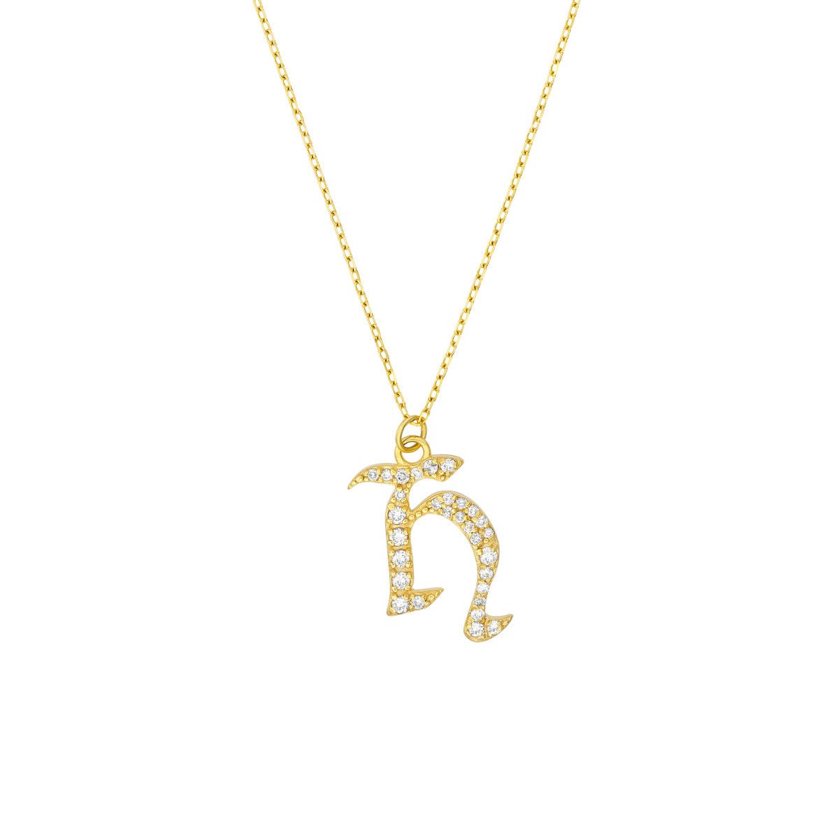 Birmingham Jewelry - 14K Yellow Gold Diamond Gothic Necklace - Birmingham Jewelry