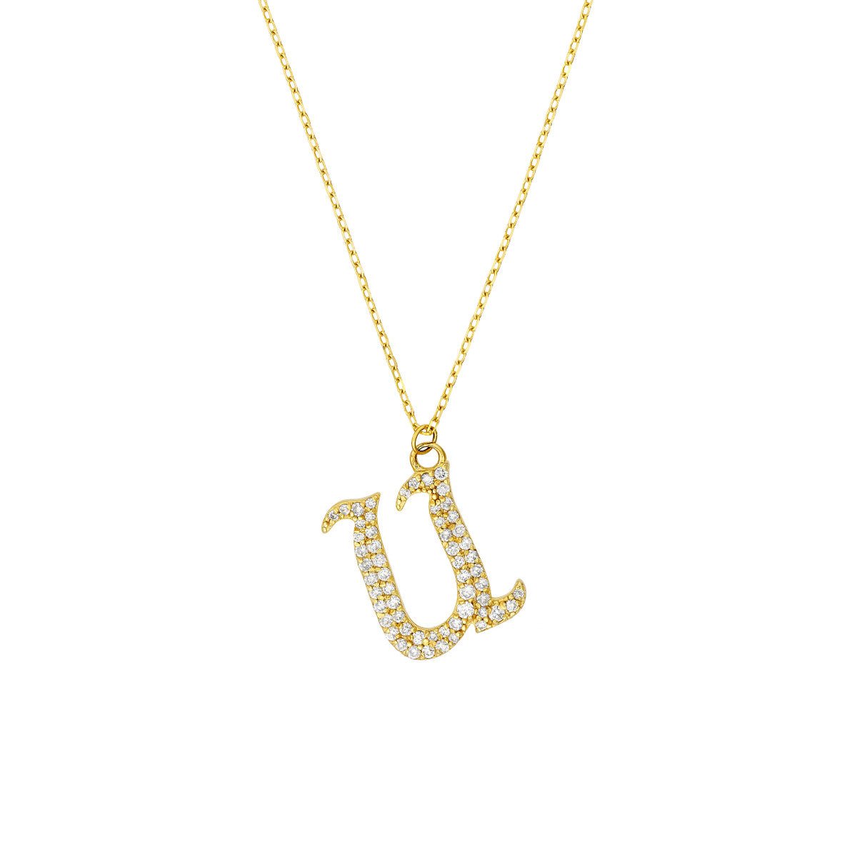 Birmingham Jewelry - 14K Yellow Gold Diamond Gothic Necklace - Birmingham Jewelry