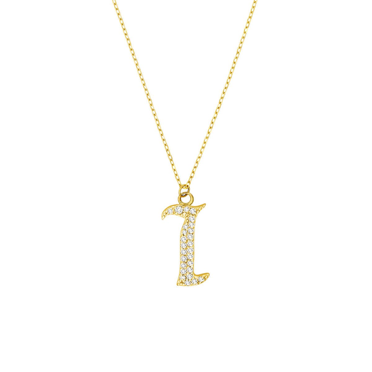 Birmingham Jewelry - 14K Yellow Gold Diamond Gothic Necklace - Birmingham Jewelry