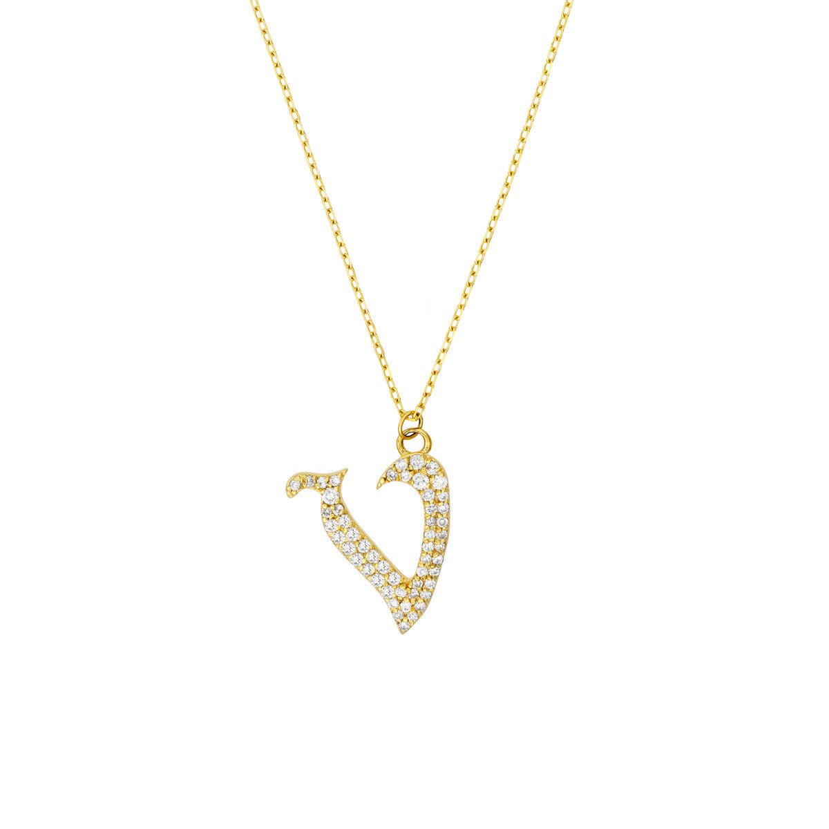 Birmingham Jewelry - 14K Yellow Gold Diamond Gothic Necklace - Birmingham Jewelry