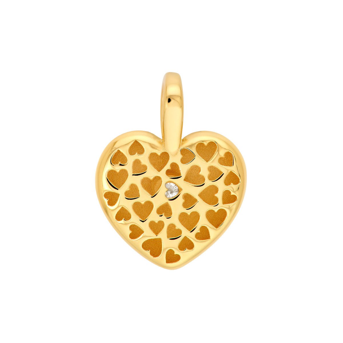 Birmingham Jewelry - 14K Yellow Gold Diamond Heart Pendant - Birmingham Jewelry