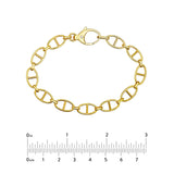 Birmingham Jewelry - 14K Yellow Gold Diamond Pear Lock Oval Link Bracelet - Birmingham Jewelry