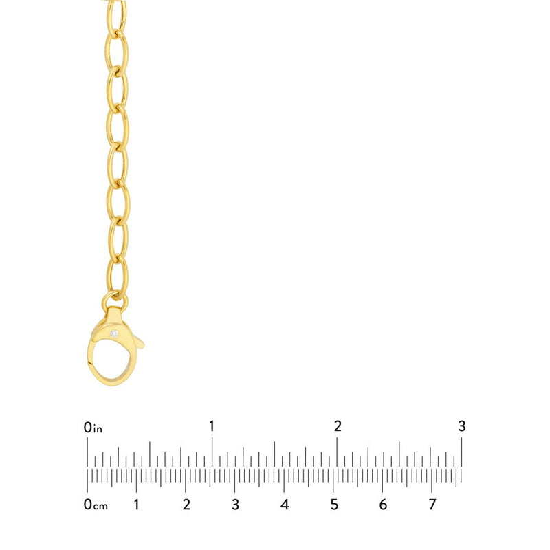 Birmingham Jewelry - 14K Yellow Gold Diamond Pear Lock Oval Link Chain - Birmingham Jewelry