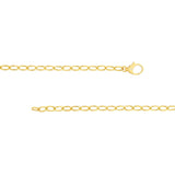 Birmingham Jewelry - 14K Yellow Gold Diamond Pear Lock Oval Link Chain - Birmingham Jewelry