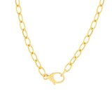 Birmingham Jewelry - 14K Yellow Gold Diamond Pear Lock Oval Link Chain - Birmingham Jewelry