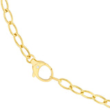 Birmingham Jewelry - 14K Yellow Gold Diamond Pear Lock Oval Link Chain - Birmingham Jewelry