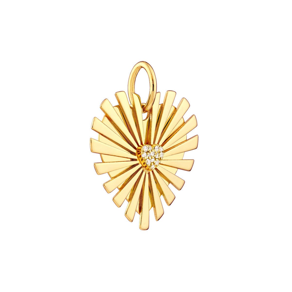 Birmingham Jewelry - 14K Yellow Gold Diamond Radiant Heart Charm - Birmingham Jewelry