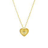 Birmingham Jewelry - 14K Yellow Gold Diamond Radiant Heart Pendant Necklace - Birmingham Jewelry