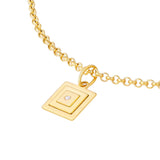 Birmingham Jewelry - 14K Yellow Gold Diamond Square Stacked Pendant - Birmingham Jewelry