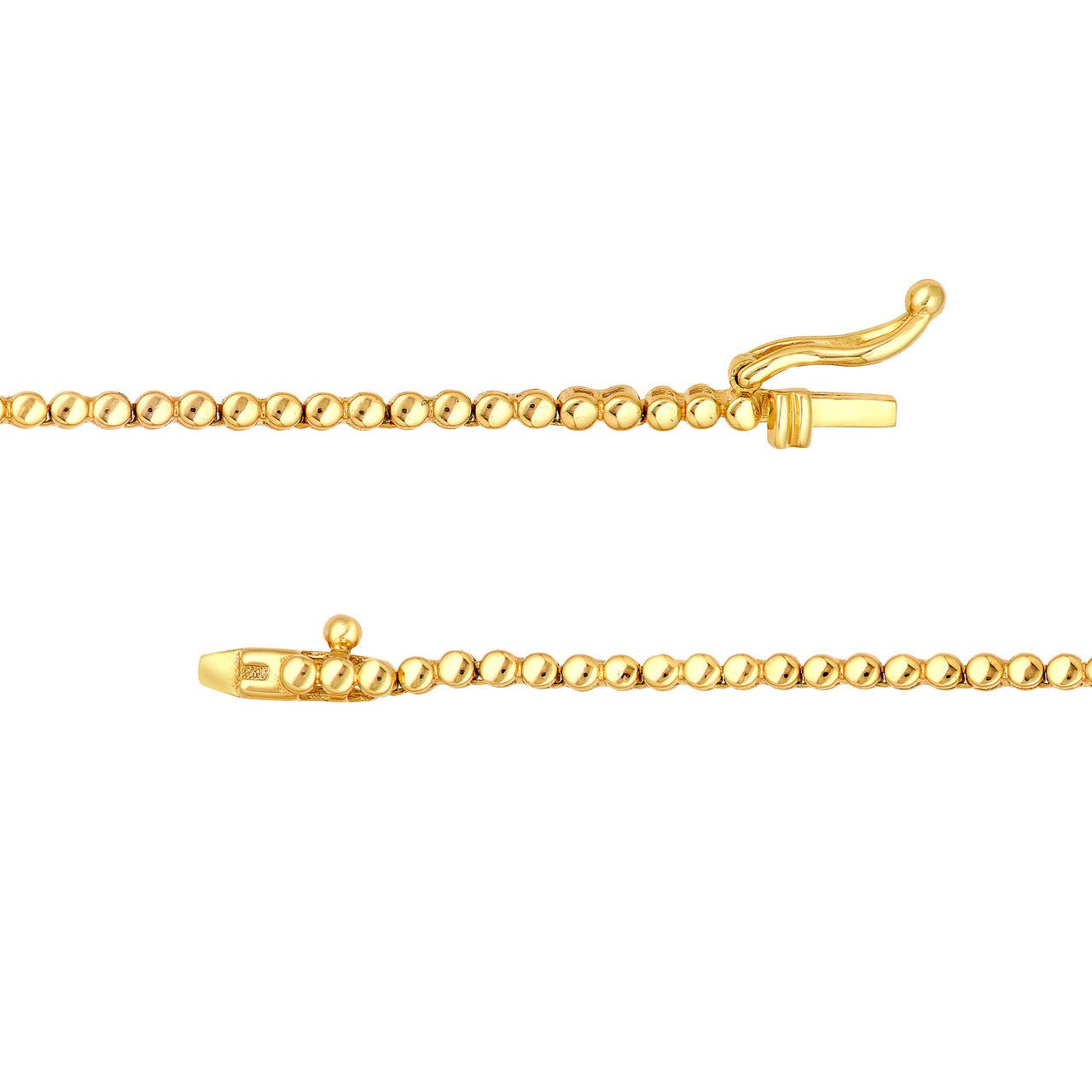 Birmingham Jewelry - 14K Yellow Gold Diamond Tennis Necklace with Emerald Cut Center Stone - Birmingham Jewelry