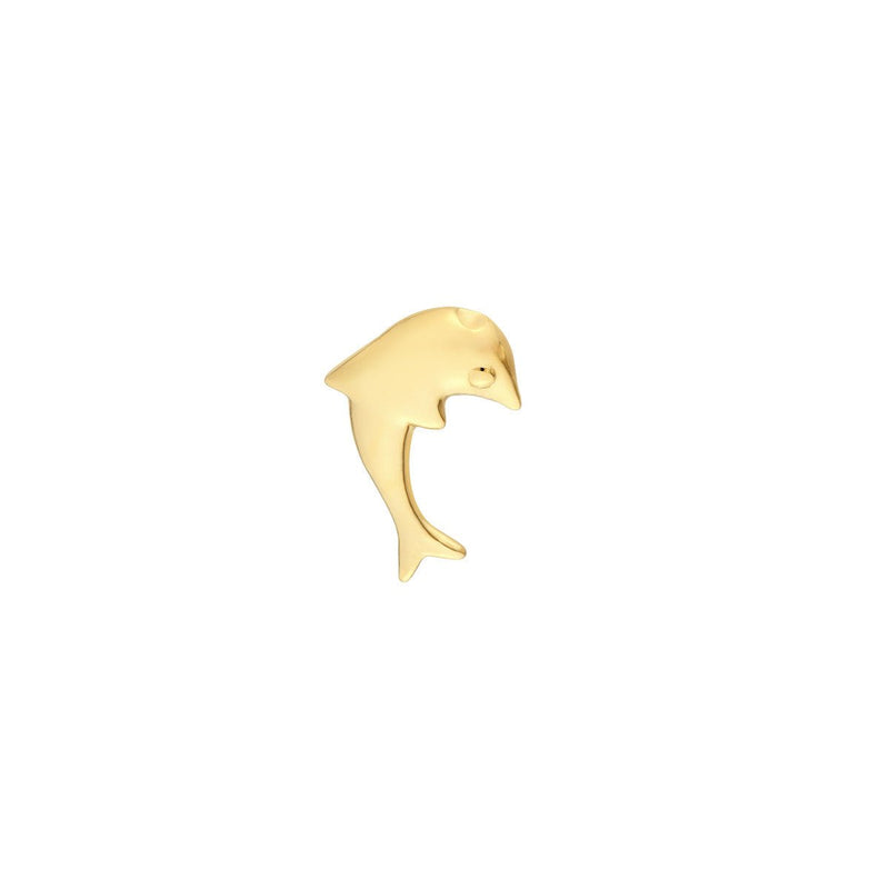 Birmingham Jewelry - 14K Yellow Gold Dolphin Stud Earrings - Birmingham Jewelry