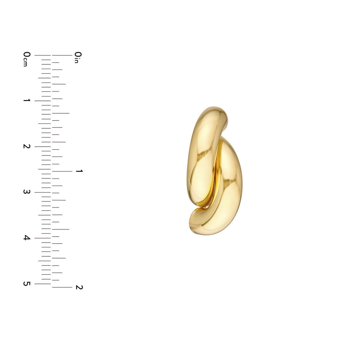 Birmingham Jewelry - 14K Yellow Gold Double Half Circle Earrings - Birmingham Jewelry