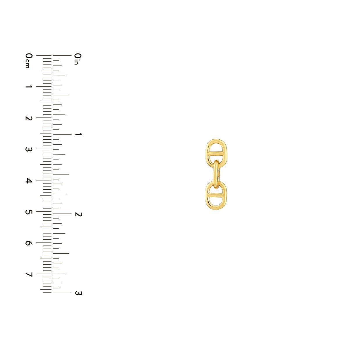 Birmingham Jewelry - 14K Yellow Gold Double Link Earrings - Birmingham Jewelry