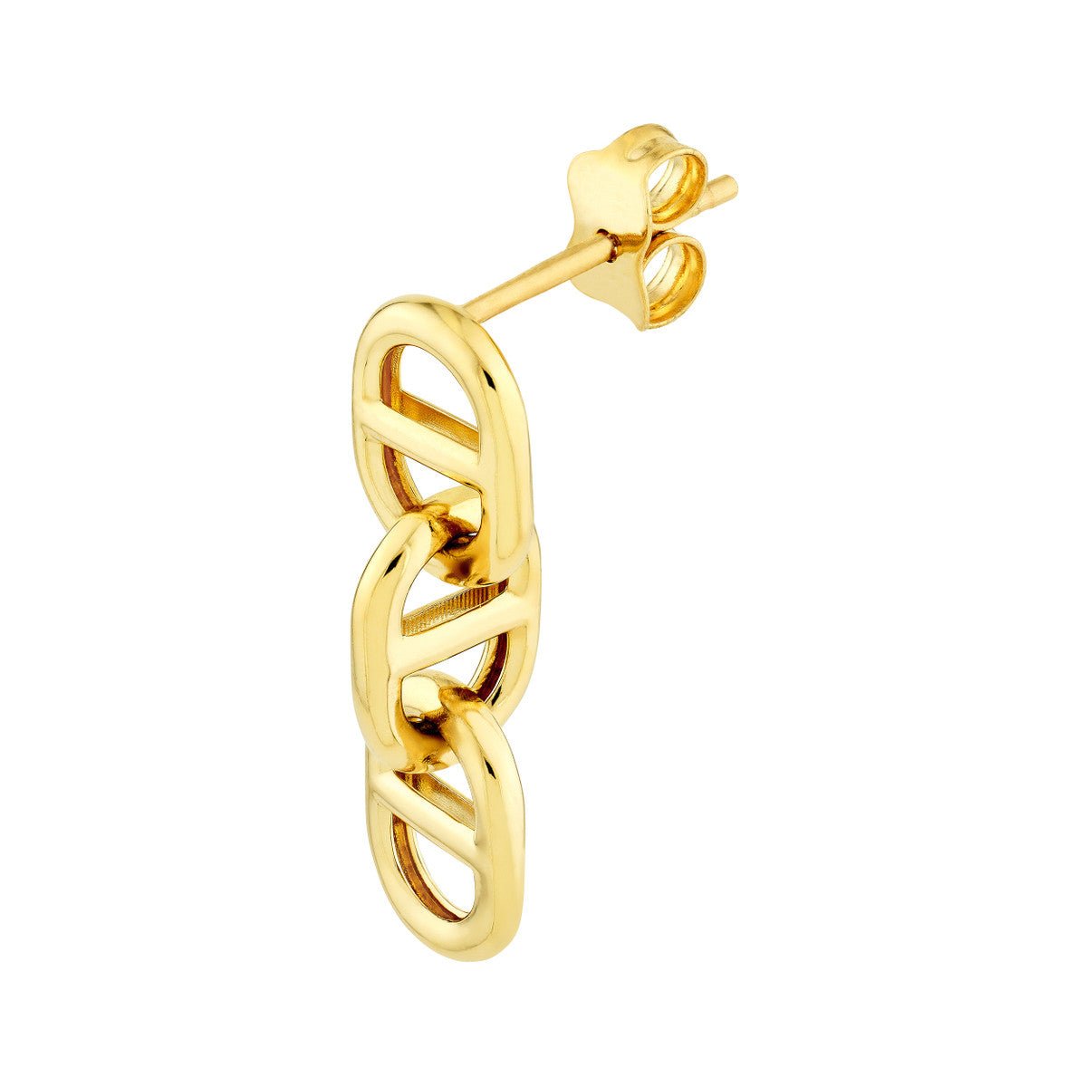 Birmingham Jewelry - 14K Yellow Gold Double Link Earrings - Birmingham Jewelry