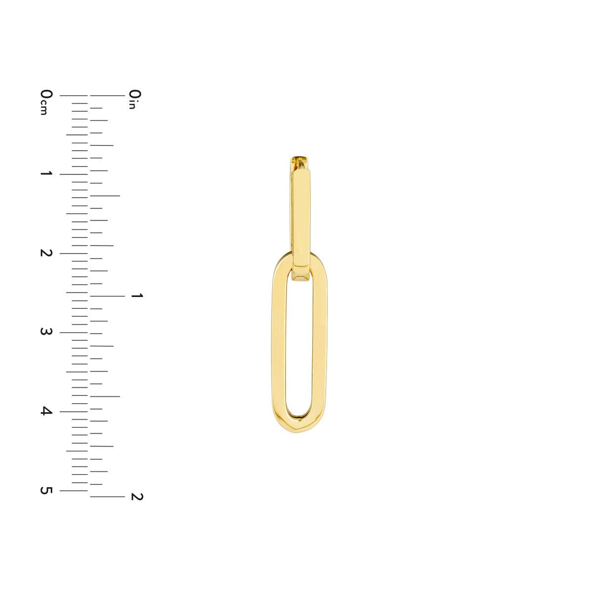 Birmingham Jewelry - 14K Yellow Gold Double Paperclip Earrings - Birmingham Jewelry