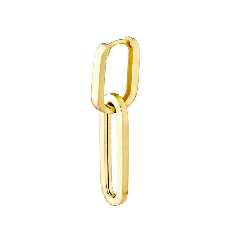 Birmingham Jewelry - 14K Yellow Gold Double Paperclip Earrings - Birmingham Jewelry