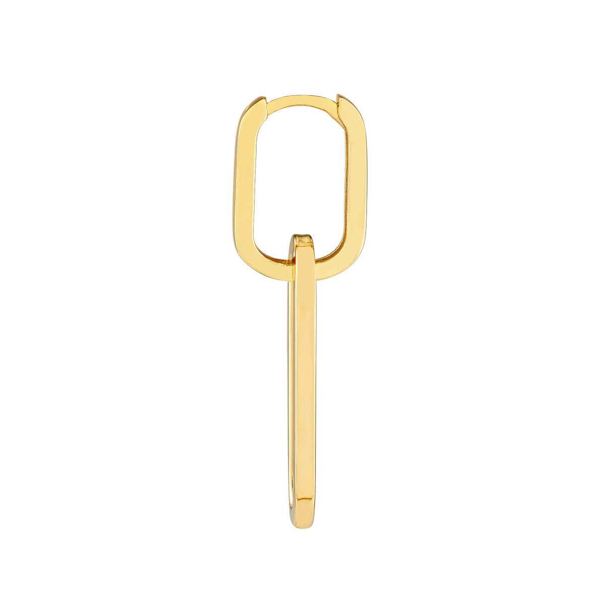 Birmingham Jewelry - 14K Yellow Gold Double Paperclip Earrings - Birmingham Jewelry