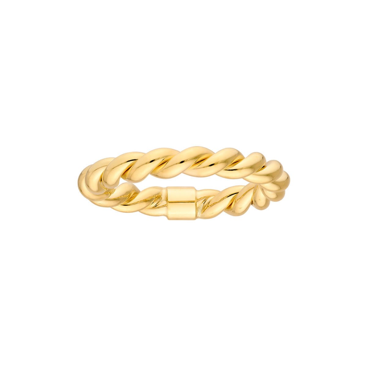 Birmingham Jewelry - 14K Yellow Gold Double Twist Polished Tube Ring - Birmingham Jewelry