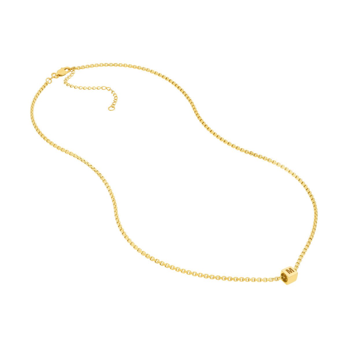 14K Yellow Gold Engravable Square Necklace Birmingham Jewelry Necklace Birmingham Jewelry 