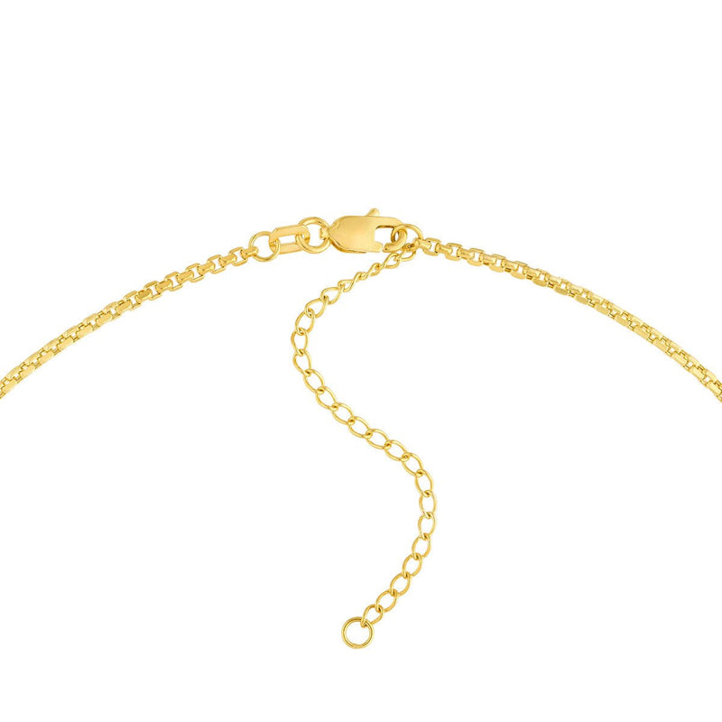 Birmingham Jewelry - 14K Yellow Gold Engravable Square Necklace - Birmingham Jewelry