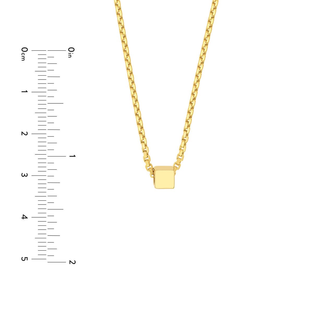 14K Yellow Gold Engravable Square Necklace Birmingham Jewelry Necklace Birmingham Jewelry 