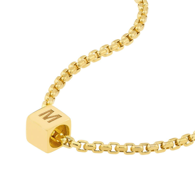 Birmingham Jewelry - 14K Yellow Gold Engravable Square Necklace - Birmingham Jewelry