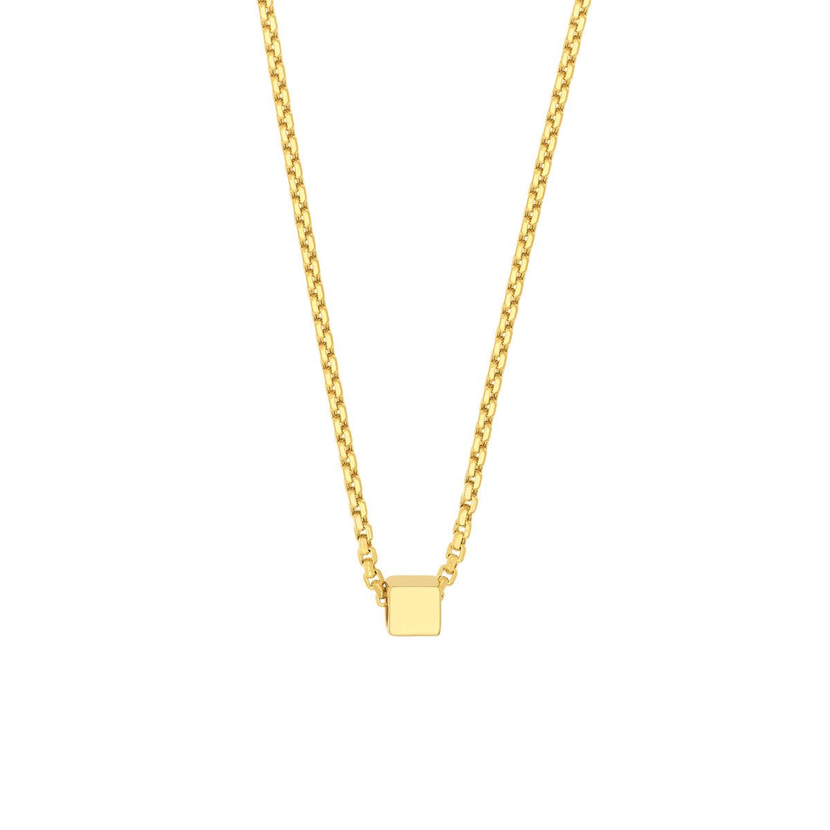 14K Yellow Gold Engravable Square Necklace Birmingham Jewelry Necklace Birmingham Jewelry 