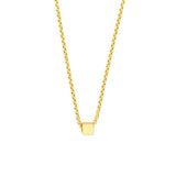 Birmingham Jewelry - 14K Yellow Gold Engravable Square Necklace - Birmingham Jewelry