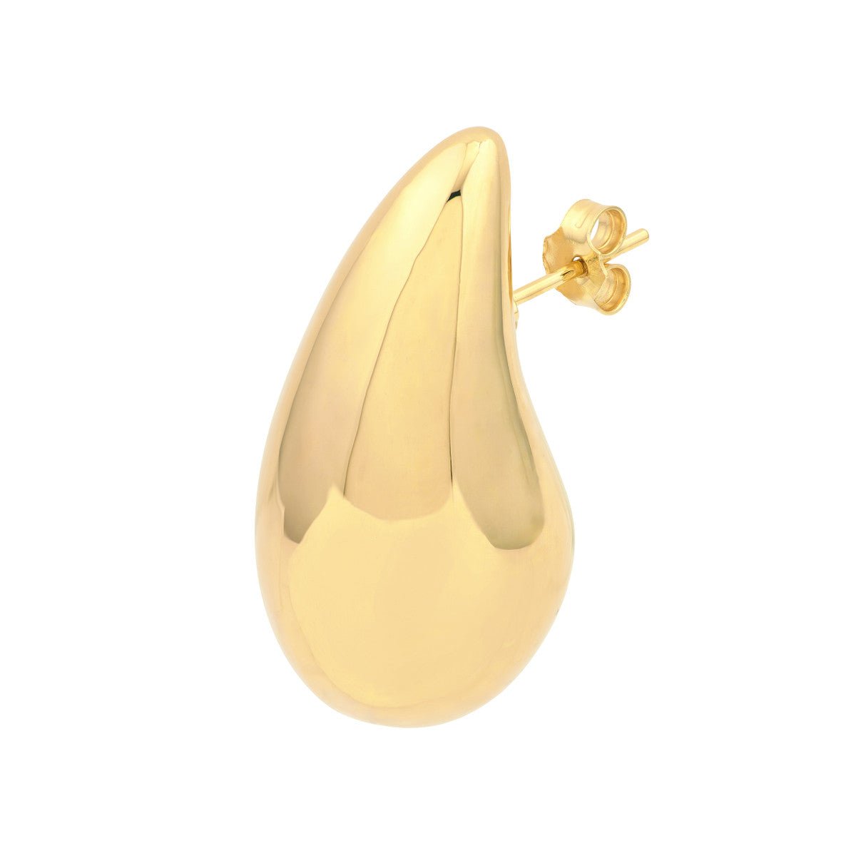 Birmingham Jewelry - 14K Yellow Gold Extra Large Puff Teardrop Dome Earrings - Birmingham Jewelry