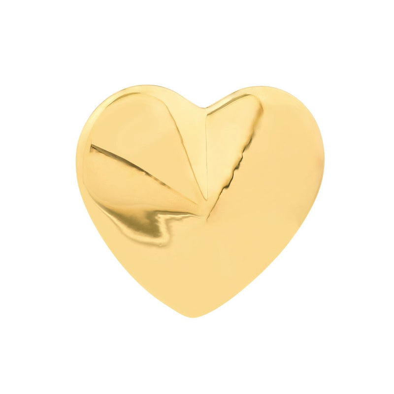 Birmingham Jewelry - 14K Yellow Gold Extra Large Puffy Heart Earrings - Birmingham Jewelry