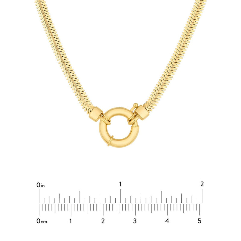 Birmingham Jewelry - 14K Yellow Gold Fancy Lock Snake D/C Chain - Birmingham Jewelry