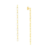 Birmingham Jewelry - 14K Yellow Gold Fancy Long Box Dangle Earrings - Birmingham Jewelry