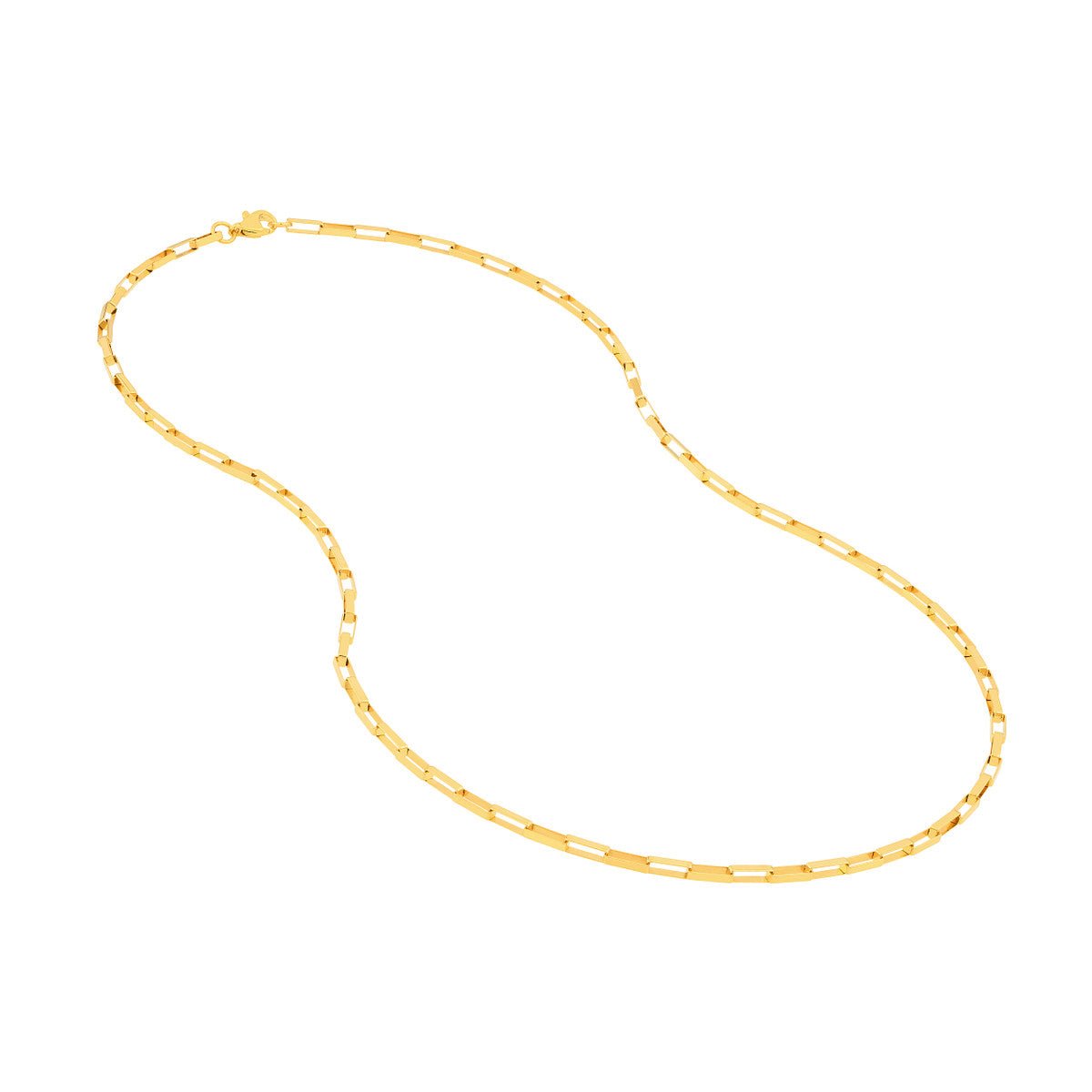 Birmingham Jewelry - 14K Yellow Gold Fancy Long Link Box Chain - Birmingham Jewelry