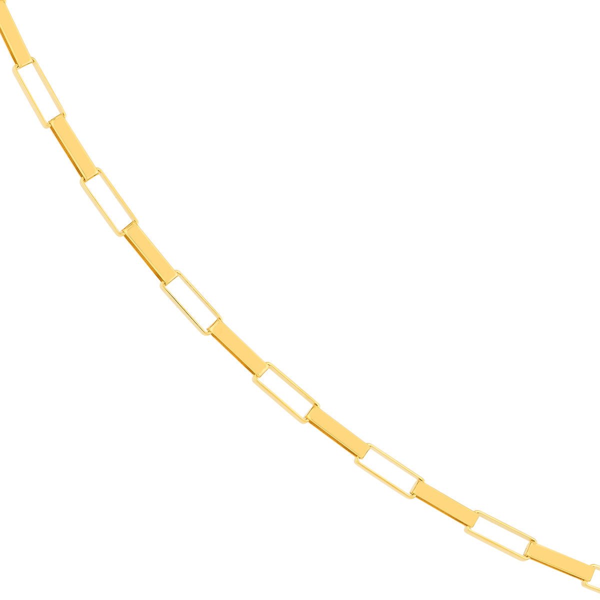 Birmingham Jewelry - 14K Yellow Gold Fancy Long Link Box Chain - Birmingham Jewelry