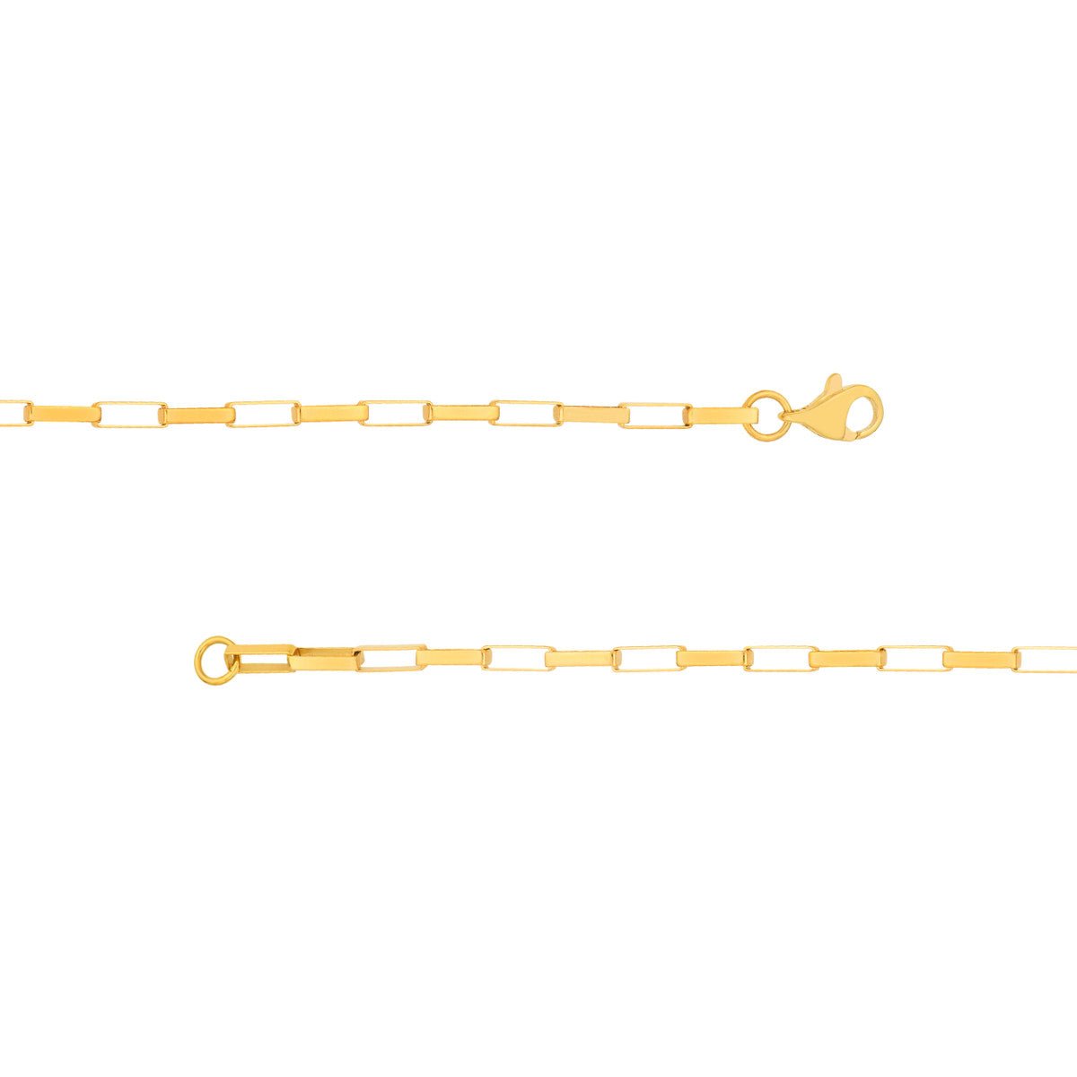 Birmingham Jewelry - 14K Yellow Gold Fancy Long Link Box Chain - Birmingham Jewelry